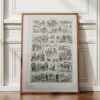 Artillerie, deux planches historiques originales 1948