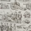 Artillerie, deux planches historiques originales 1948 – détail de la planche ancienne