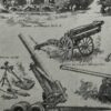 Artillerie, deux planches historiques originales 1948