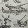 Artillerie, deux planches historiques originales 1948
