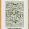 original-cadre-pp Reptiles et paléontologie, lot de trois planches Adolphe Millot 1932