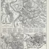 Rome antique, médiévale et Renaissance, plans historiques 1930 – planche ancienne entière