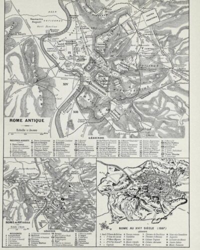 planche-rome-a10.jpg Rome antique, médiévale et Renaissance, plans historiques 1930