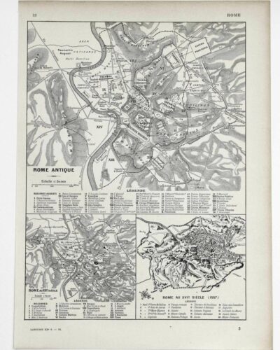 planche-rome-a11.jpg Rome antique, médiévale et Renaissance, plans historiques 1930
