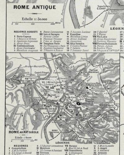 planche-rome-a14.jpg Rome antique, médiévale et Renaissance, plans historiques 1930