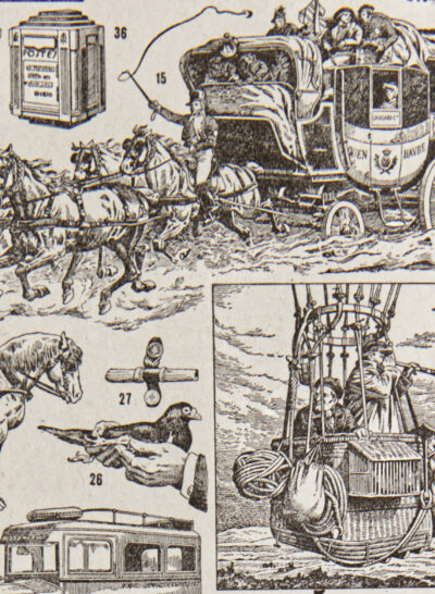 La Poste, métiers et histoire postale, planche originale 1932