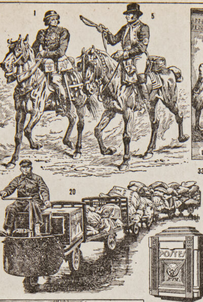 La Poste, métiers et histoire postale, planche originale 1932