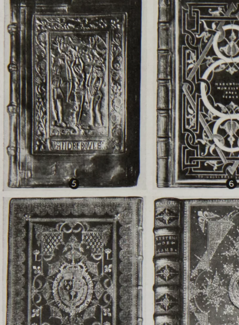 Reliures d’art, planche encyclopédique originale 1932