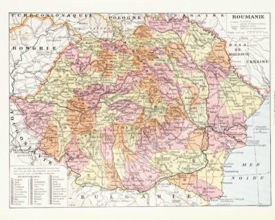 roumanie-a10 Grande Roumanie, carte mise à jour en 1939, planche édition 1930