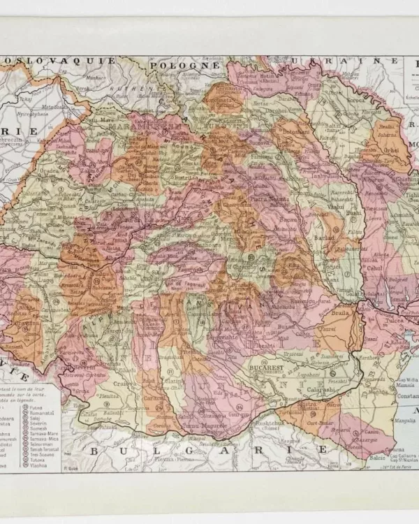 roumanie-a11 Grande Roumanie, carte mise à jour en 1939, planche édition 1930