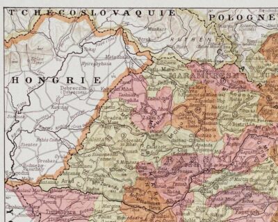 roumanie-a12 Grande Roumanie, carte mise à jour en 1939, planche édition 1930
