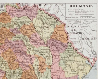 roumanie-a14 Grande Roumanie, carte mise à jour en 1939, planche édition 1930