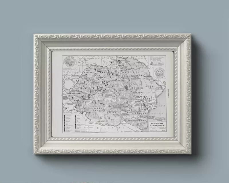 Grande Roumanie, carte mise à jour en 1939, planche édition 1930 – verso du document ancien