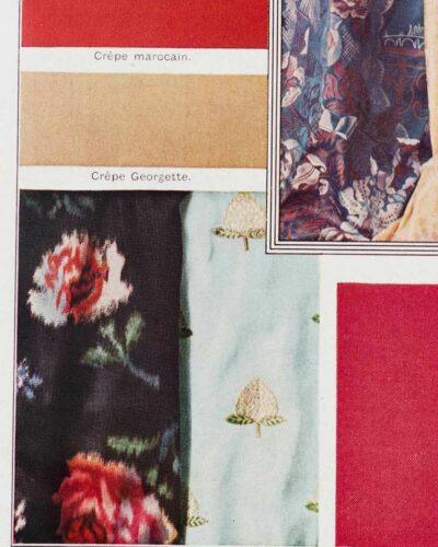 Soieries, 22 tissus en couleurs et fabrication de la soie, planche 1930