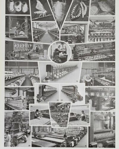Soieries, 22 tissus en couleurs et fabrication de la soie, planche 1930