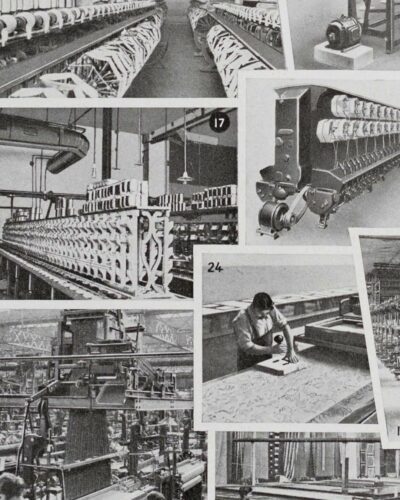 Soieries, 22 tissus en couleurs et fabrication de la soie, planche 1930