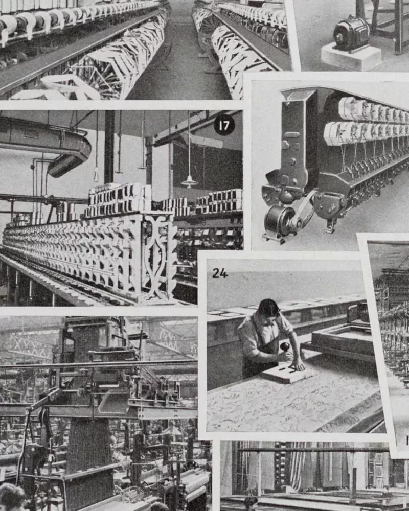 Soieries, 22 tissus en couleurs et fabrication de la soie, planche 1930 – verso encadré en décoration murale