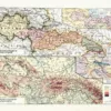 Tchécoslovaquie, carte mise à jour en 1939, planche édition 1930 – planche ancienne entière