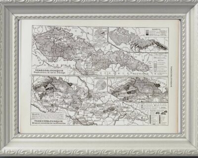 tchecoslovaquie-a21-2 Tchécoslovaquie, carte mise à jour en 1939, planche édition 1930