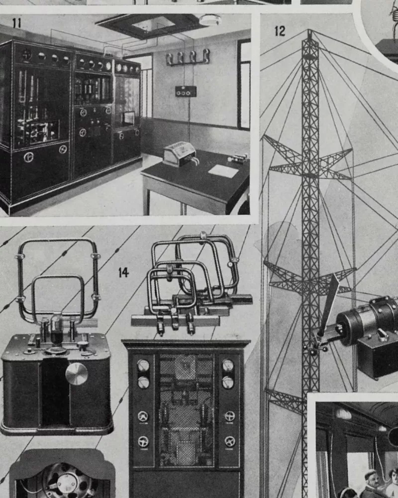 telegraphe-a22.jpg Télégraphe, téléphone et TSF, de Chappe à Marconi, 1930 – verso encadré en décoration murale