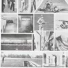 Tir positions fusils 1930, stand de tir, carabines, pistolets – détail de la planche ancienne