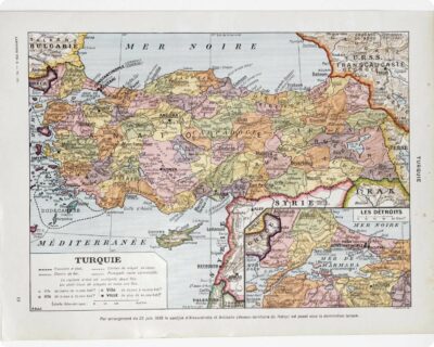 turquie-carte-a11 Turquie, carte mise à jour en 1939, planche édition 1930