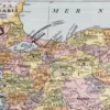 Turquie, carte mise à jour en 1939, planche édition 1930 – planche encadrée en décoration murale