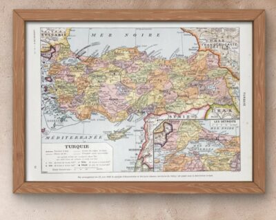 turquie-carte-a13 Turquie, carte mise à jour en 1939, planche édition 1930