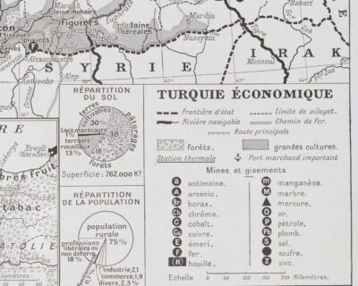 turquie-carte-a22 Turquie, carte mise à jour en 1939, planche édition 1930