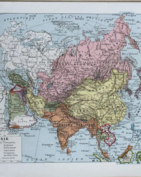 XX11928ASIE-R-Asie-Carte-geographie Asie-Carte-geographie