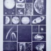 Astronomie, planètes, lune, éclipse, comète, étoiles et nébuleuses, planche scientifique de 1928