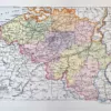 XX11928BELG-R-belgique-carte Belgique et Luxembourg, carte politique en couleurs, planche géographique ancienne de 1928