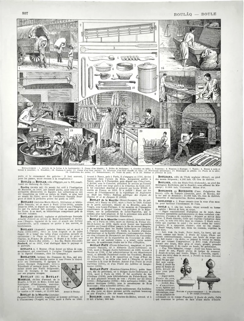 XX11928BOUL-R-boulanger-bloulangerie Boulangerie, fabrication du pain, pétrissage, façonnage et fournil, planche de 1928