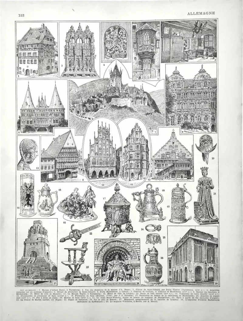 XX11932ALLE-XX11938ALLE-R2-art Art allemand, architecture, mobilier et arts décoratifs, planche commune aux impressions 1932 et 1938