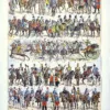 XX21929CAVA-R-cavalerie-histoire Cavalerie militaire et histoire équestre, planche de Bombled de Richemont de 1929