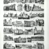 XX21929CHAT-R-chateau Châteaux et demeures historiques, planche encyclopédique originale de 1929