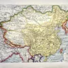 XX21929CHIN-R-Chine-carte-1929 Chine en 1929, carte géographique historique, planche encyclopédique originale