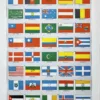 Drapeaux, pavillons et emblèmes nationaux, planche encyclopédique originale de 1929