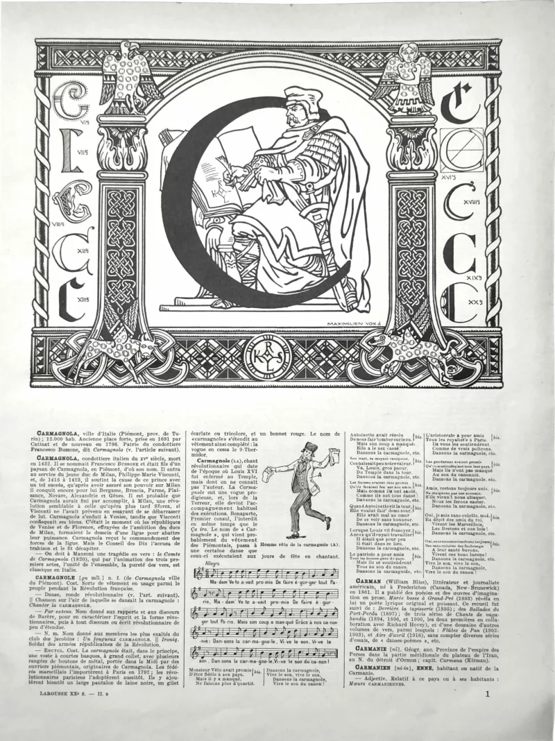XX21929LETC-R-Lettre-C Lettre C, typographie et ornement, planche de Maximilien Vox de 1929