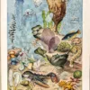 XX51932OCGR-oceanographie-animaux-marins-A11 Océanographie, faune et vie marine, planche originale de 1932