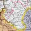 Yougoslavie, carte géographique ancienne, réimpression 1960