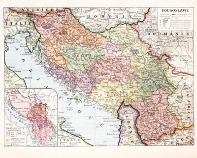 yougoslavie-a10 Yougoslavie, carte mise à jour en 1939, planche édition 1930