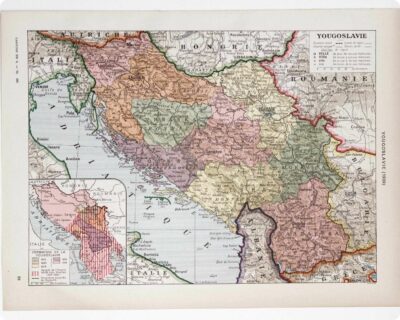 yougoslavie-a11 Yougoslavie, carte mise à jour en 1939, planche édition 1930