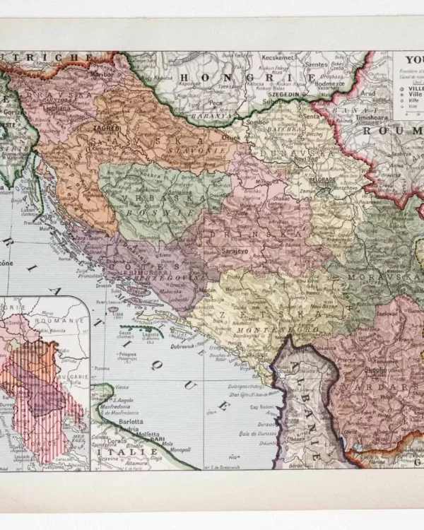 yougoslavie-a11 Yougoslavie, carte mise à jour en 1939, planche édition 1930