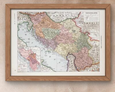 yougoslavie-a13 Yougoslavie, carte mise à jour en 1939, planche édition 1930