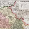 Yougoslavie, carte mise à jour en 1939, planche édition 1930 – détail de la planche ancienne