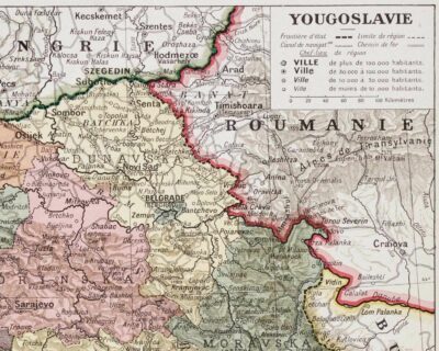 yougoslavie-a14 Yougoslavie, carte mise à jour en 1939, planche édition 1930