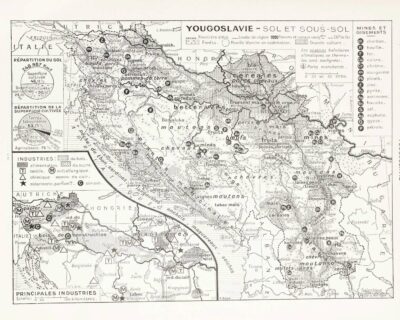 yougoslavie-a20 Yougoslavie, carte mise à jour en 1939, planche édition 1930