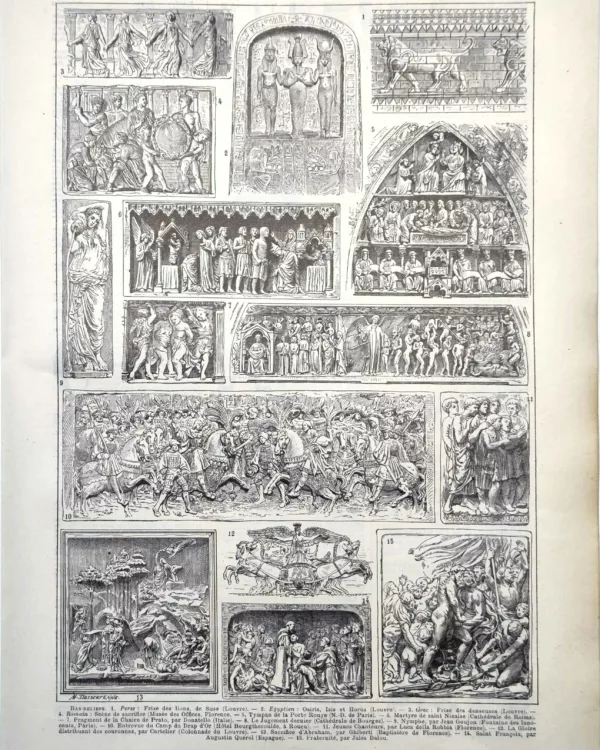 LU11922BASR-R-bas-reliefs Bas-reliefs antiques, médiévaux et Renaissance illustrés par Jacques Maurice Dessertenne, 1922