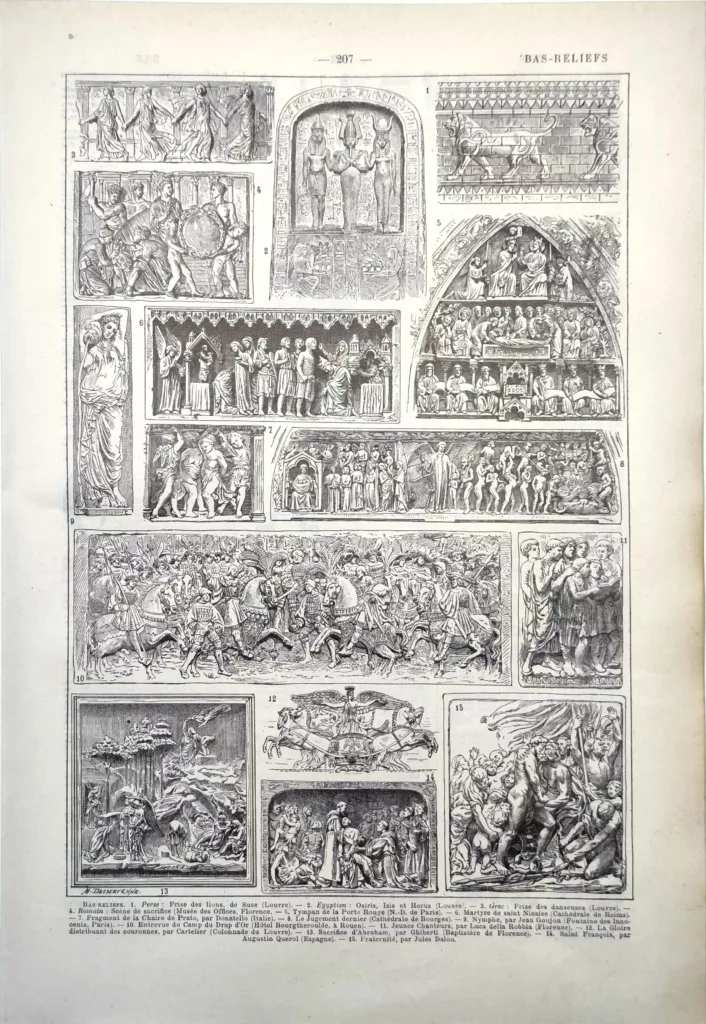 Bas-reliefs antiques, médiévaux et Renaissance illustrés par Jacques Maurice Dessertenne, 1922